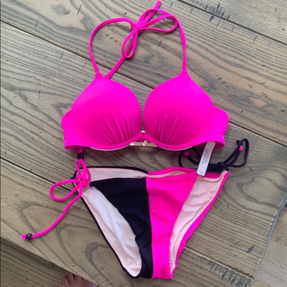Victoria Secret color block bikini 32B/ small